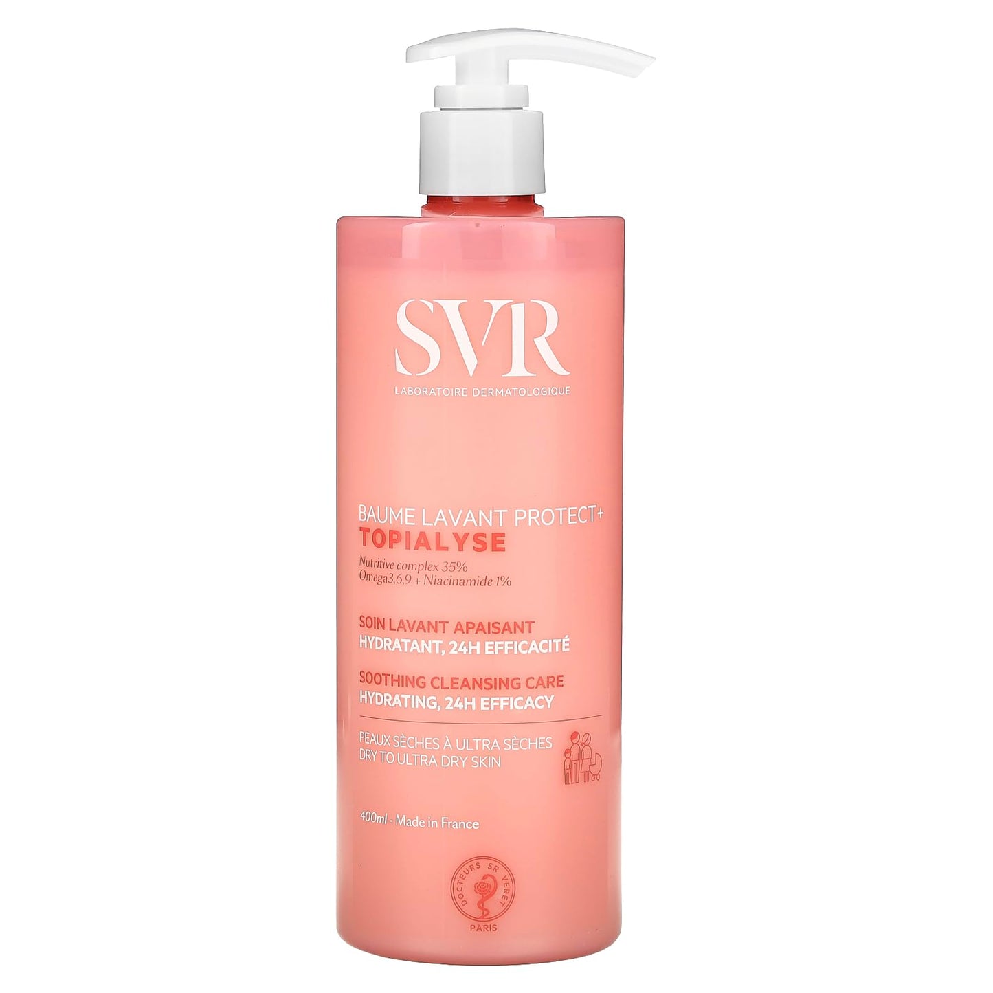 Svr Topialyse Huile Lavante 1L - Lavender Scented Cleansing Oil for Sensitive Skin, Natural Skincare