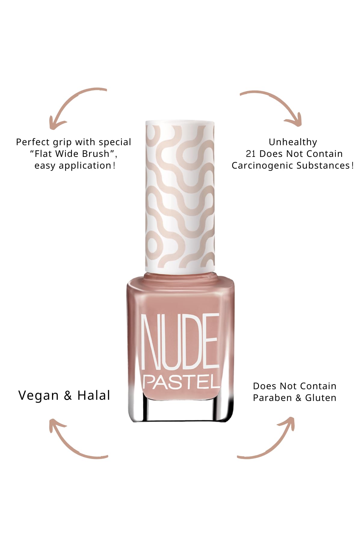 Pastel Vegan Nail Polish - Pastel Nude 106, Cruelty Free & Toxic-Free Beauty