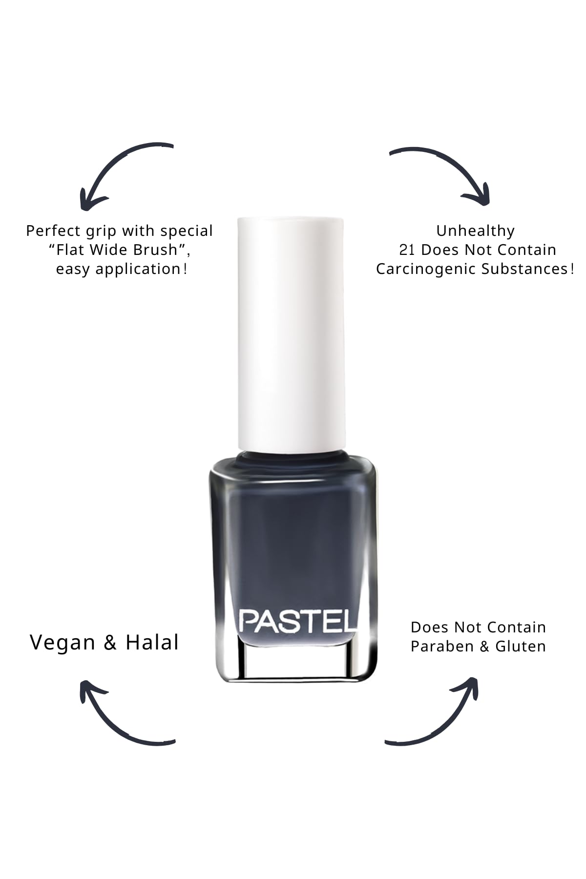 Pastel Vegan Nail Polish - Cruelty-Free, Toxic-Free, 13ml - Pastel Colors