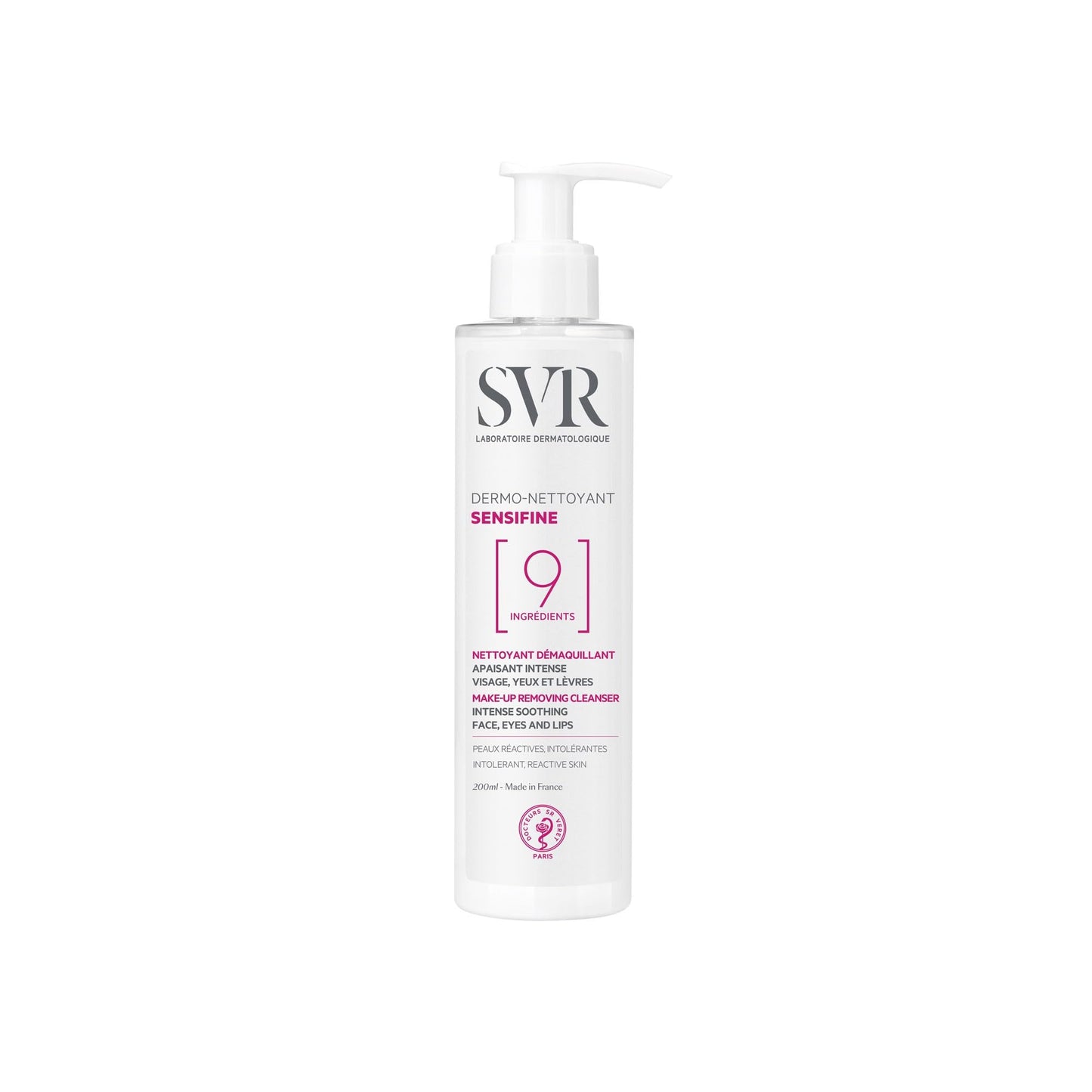 SVR Sensifine Dermo Nettoyant - Gentle Facial Cleanser & Makeup Remover for Sensitive Skin