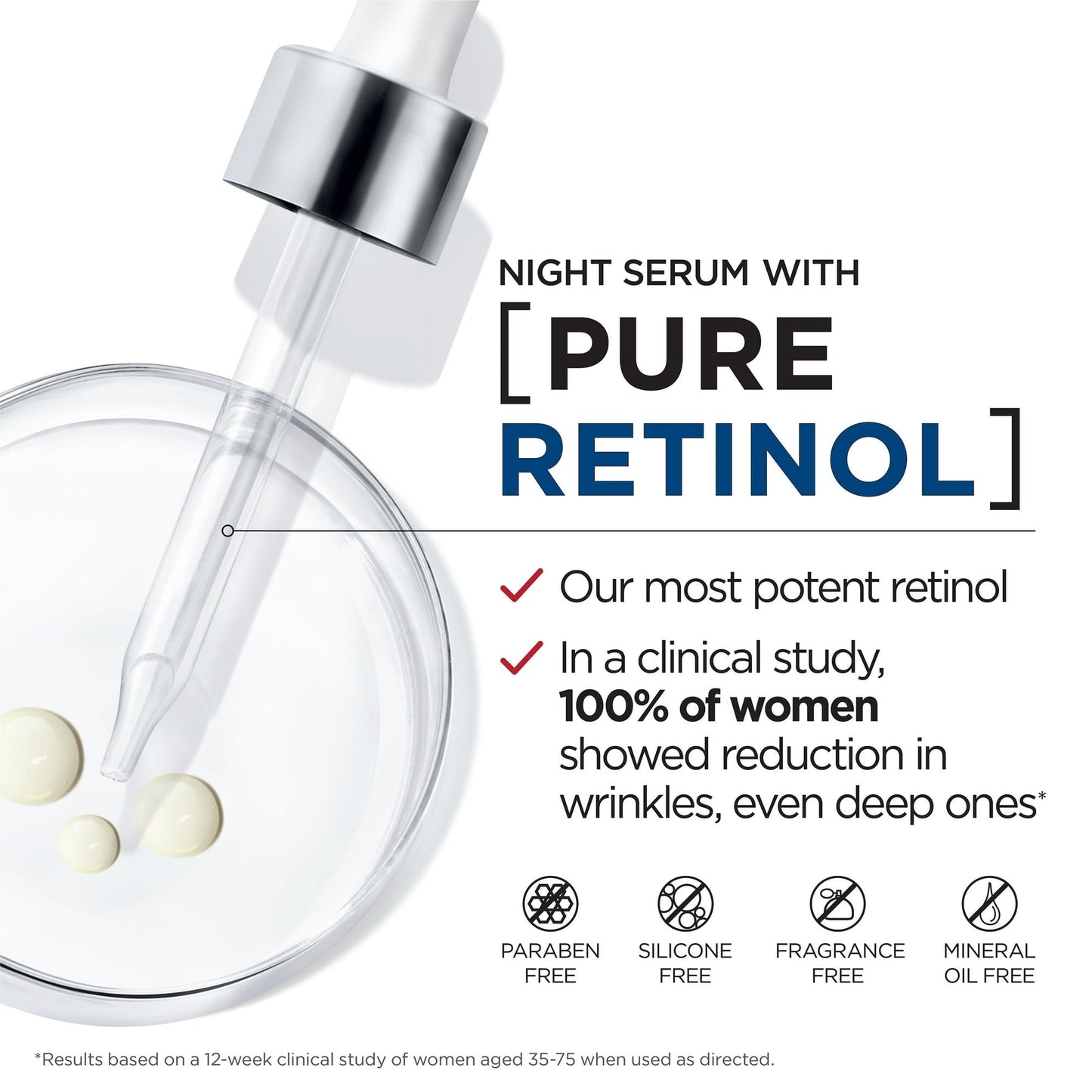 L'Oreal Paris Revitalift Pure Retinol Night Face Serum, 1 fl oz