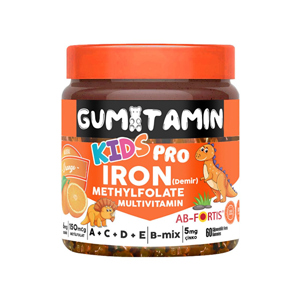 Gumitamin Kids Pro: Delicious Children's Multivitamin Gummies with Natural Orange Flavor - Boost Immunity, Support Growth & Development