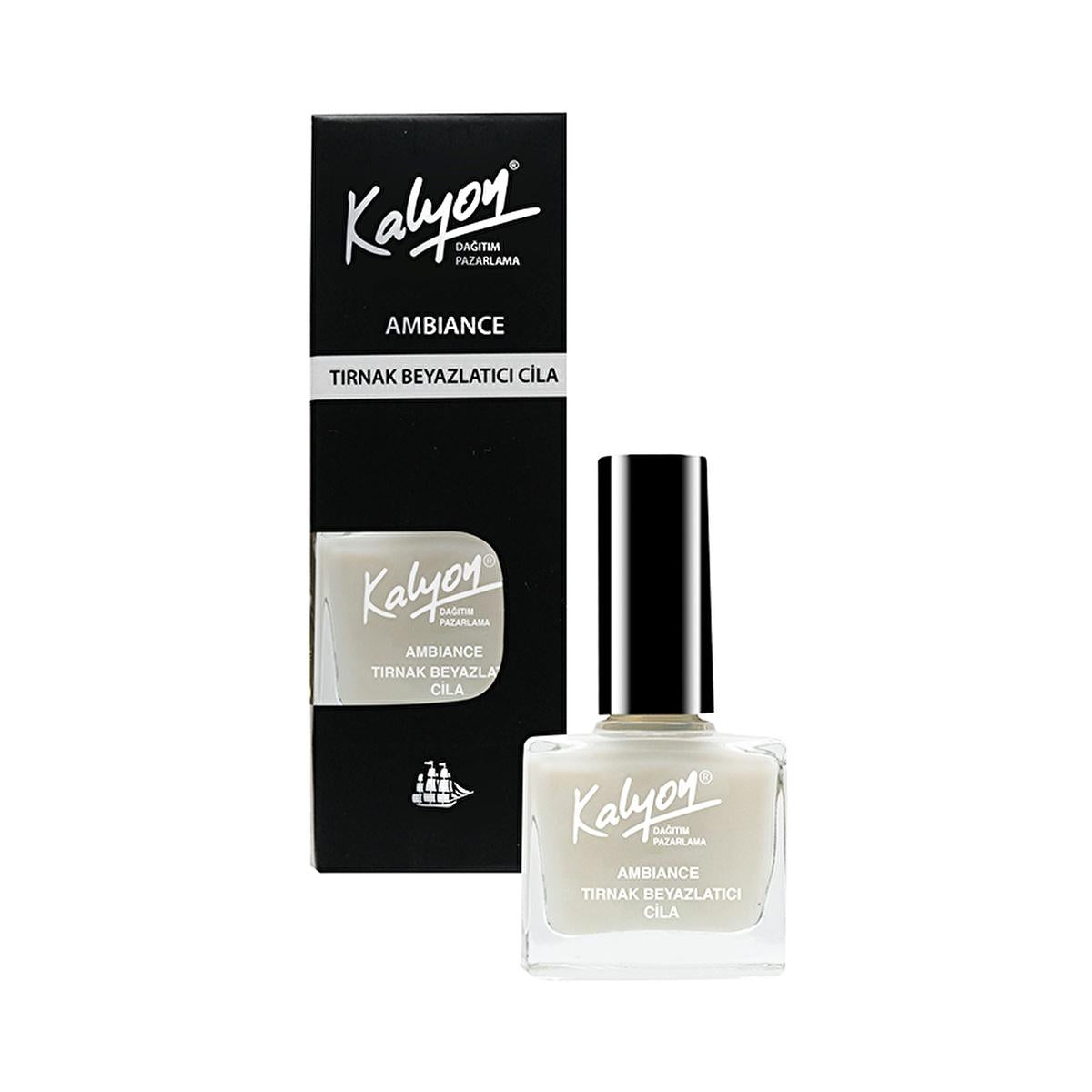 Kalyon Nail Whitening Polish: Brighten & Cover Yellow Nails, Instant Whitening Effect