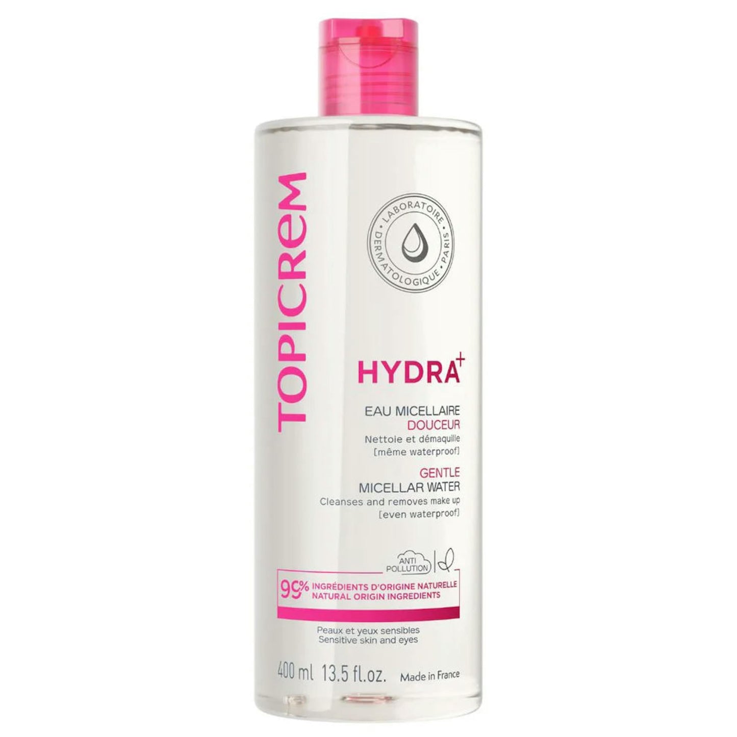 Topicrem Gentle Micellar Water for Face and Eyes - 400ml, Paraben-Free Makeup Remover for Sensitive Skin