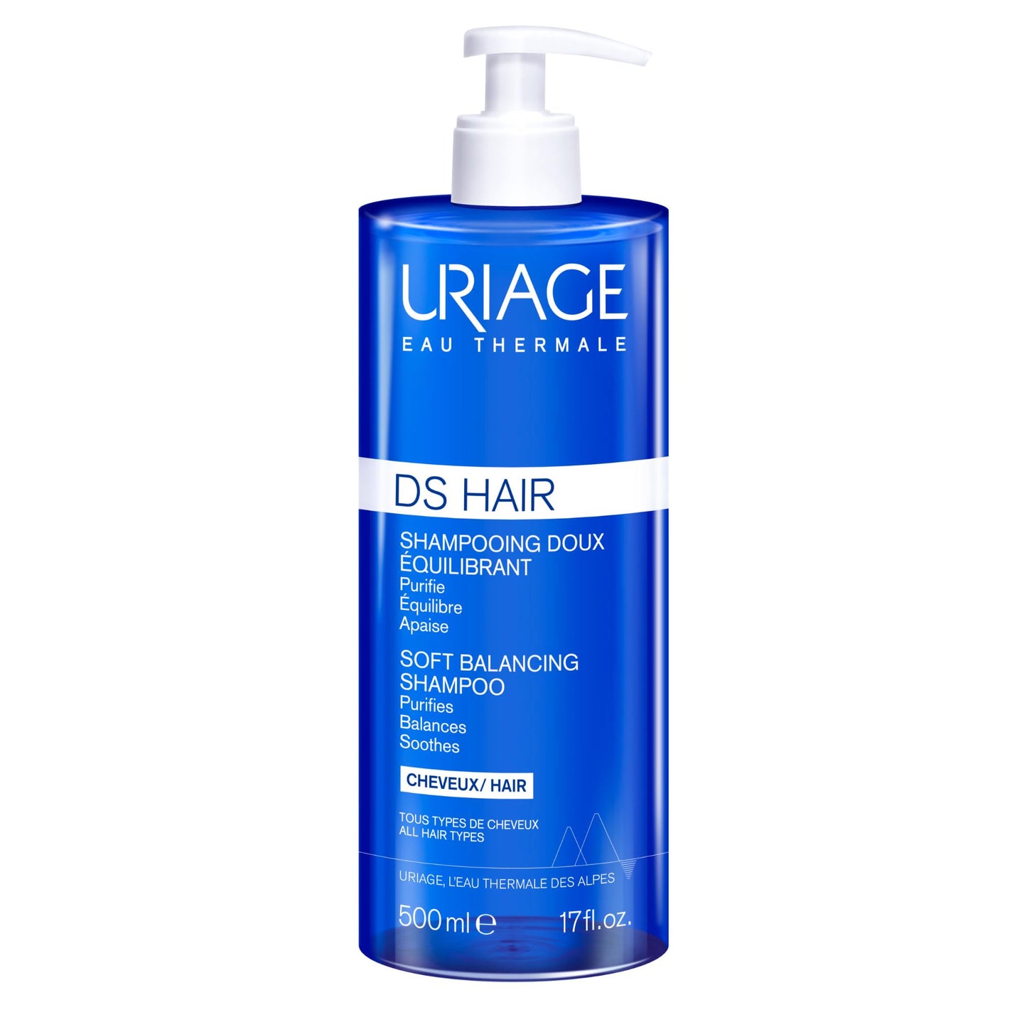 Uriage DS Hair Anti-Dandruff Shampoo 500ml - Gentle Daily Cleansing for All Hair Types