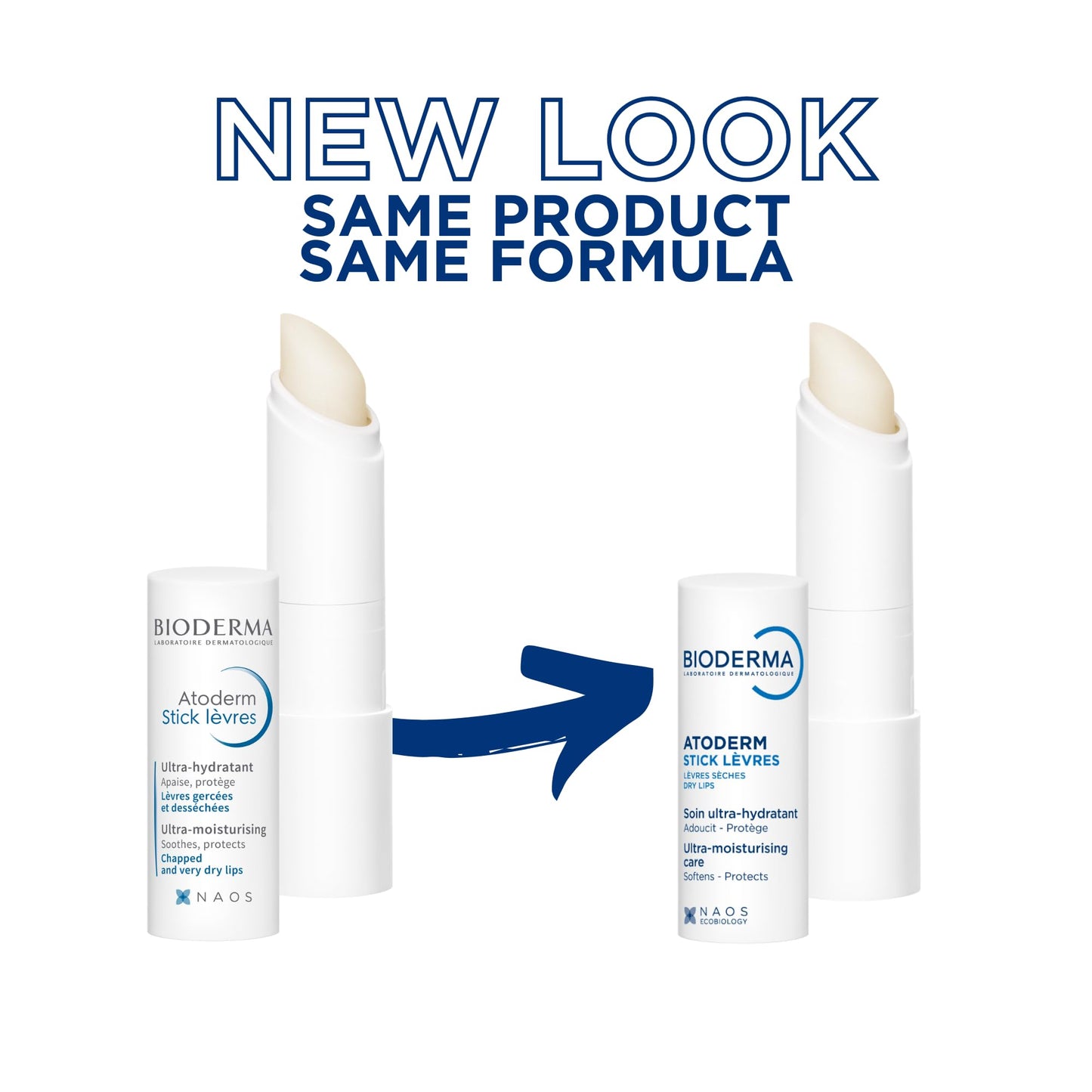 Bioderma Atoderm Lip Care Stick for Dry & Sensitive Lips - Moisturizing, Protective, Convenient Stick Form | Lip Care, Dry Lip Treatment