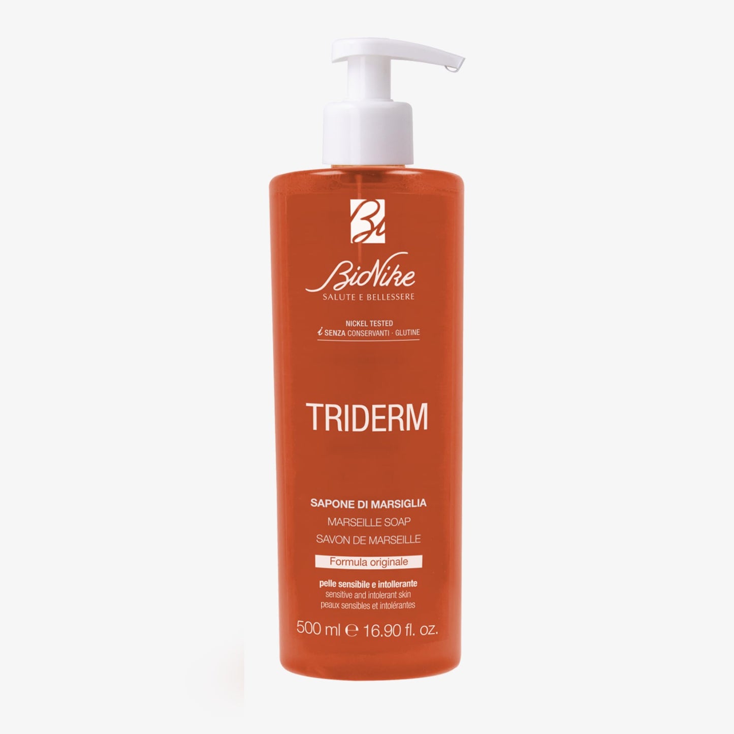BioNike Triderm Marseille Soap 500ml - Gentle Liquid Soap for Hand, Face, and Body - Moisturizing Glycerin Soap for Daily Hygiene