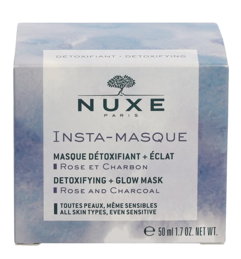 Nuxe Insta-Masque Detoxifying + Glow Mask 50ml - Detoxifying Face Mask with Charcoal & Rose Water for All Skin Types