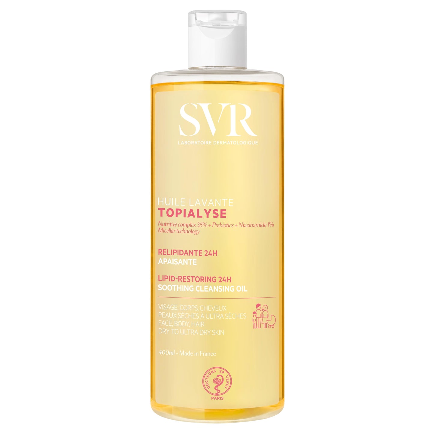 Svr Topialyse Lavender Oil Body Wash 400Ml - Gentle, Moisturizing Body Cleanser for Sensitive Skin