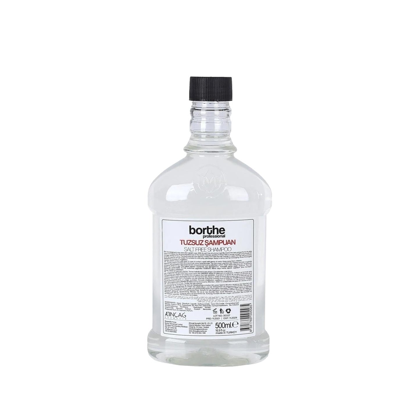 Borthe Professional Salt-Free Shampoo 500ml - Gentle Hair Care for Sensitive Scalp