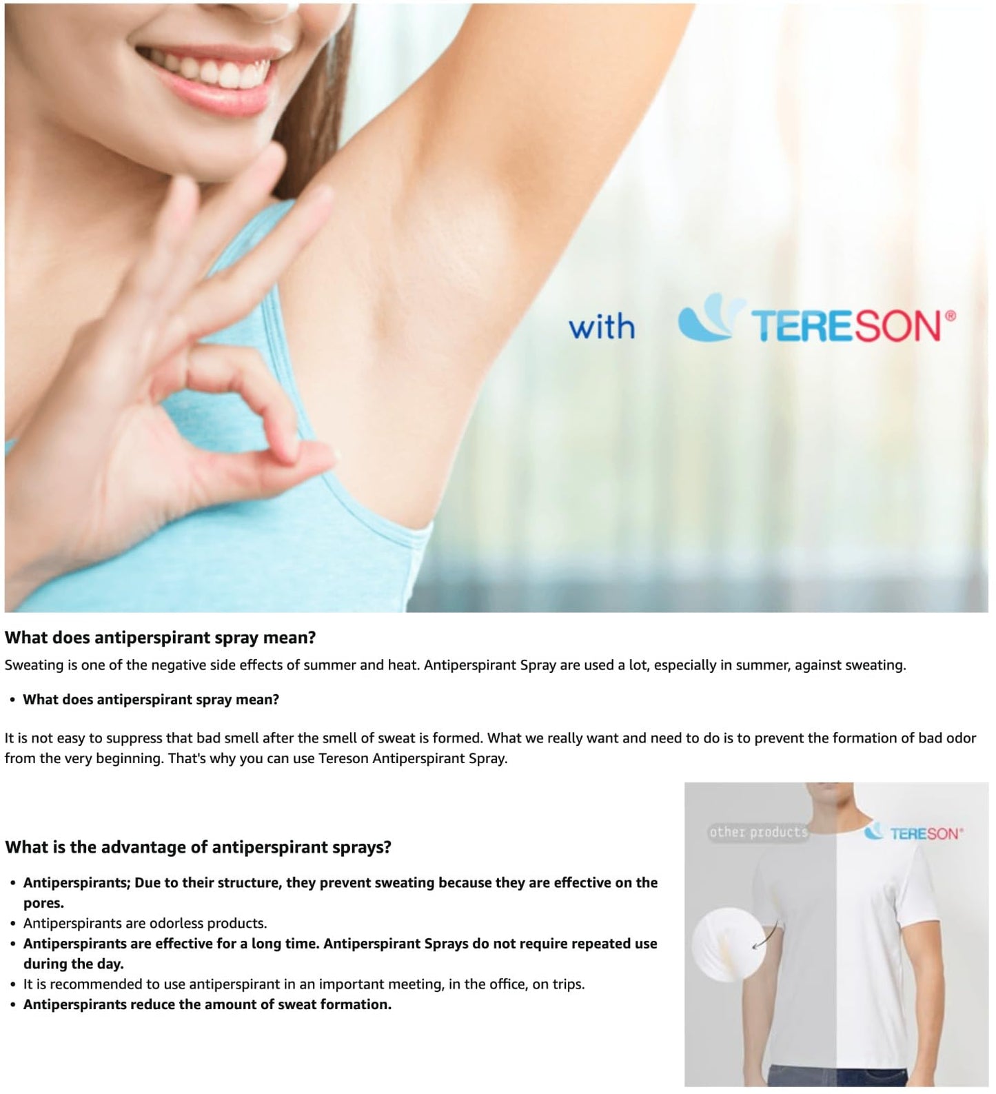 Tereson Antiperspirant Lotion 50ml - Long-Lasting Effect | Effective Dryness