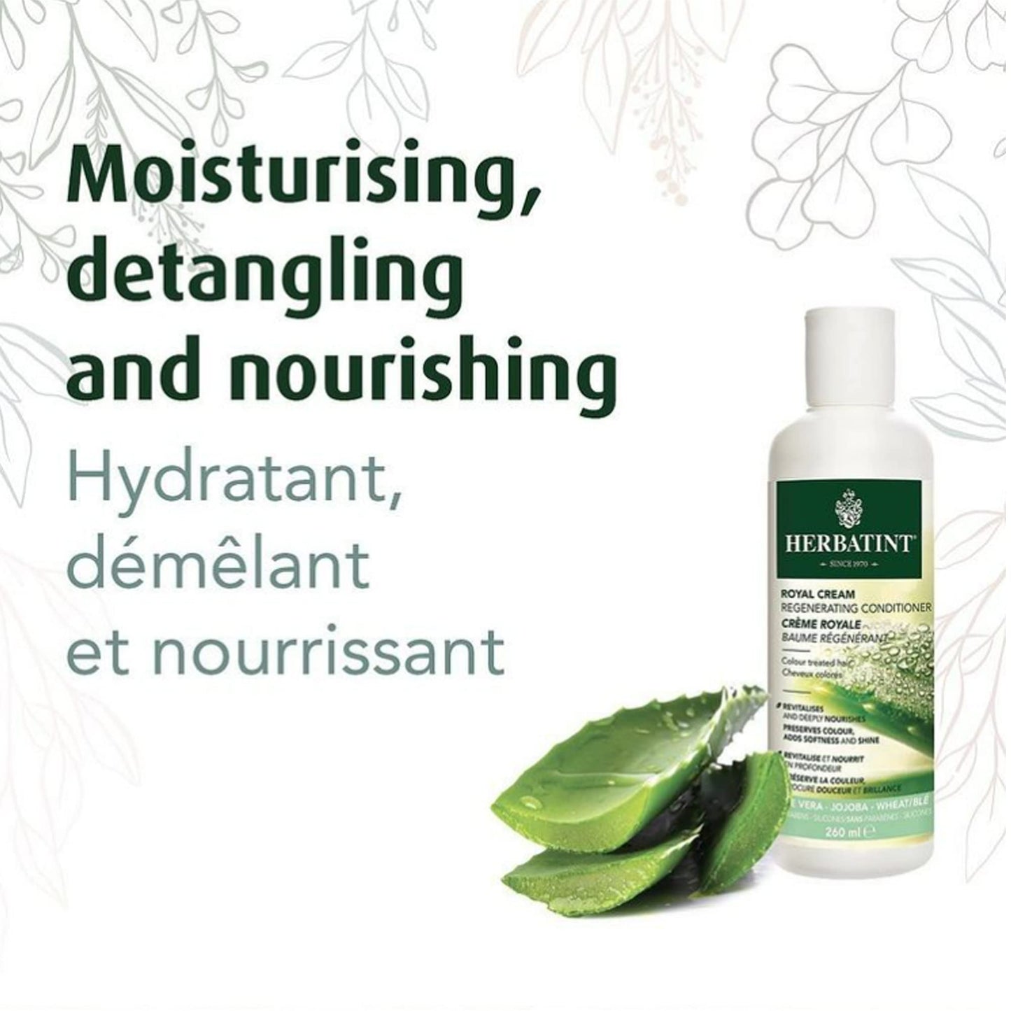 Herbatint Aloe Vera Hair Cream for Colored Hair - 8.8 fl oz, Paraben-free, Natural Hair Care
