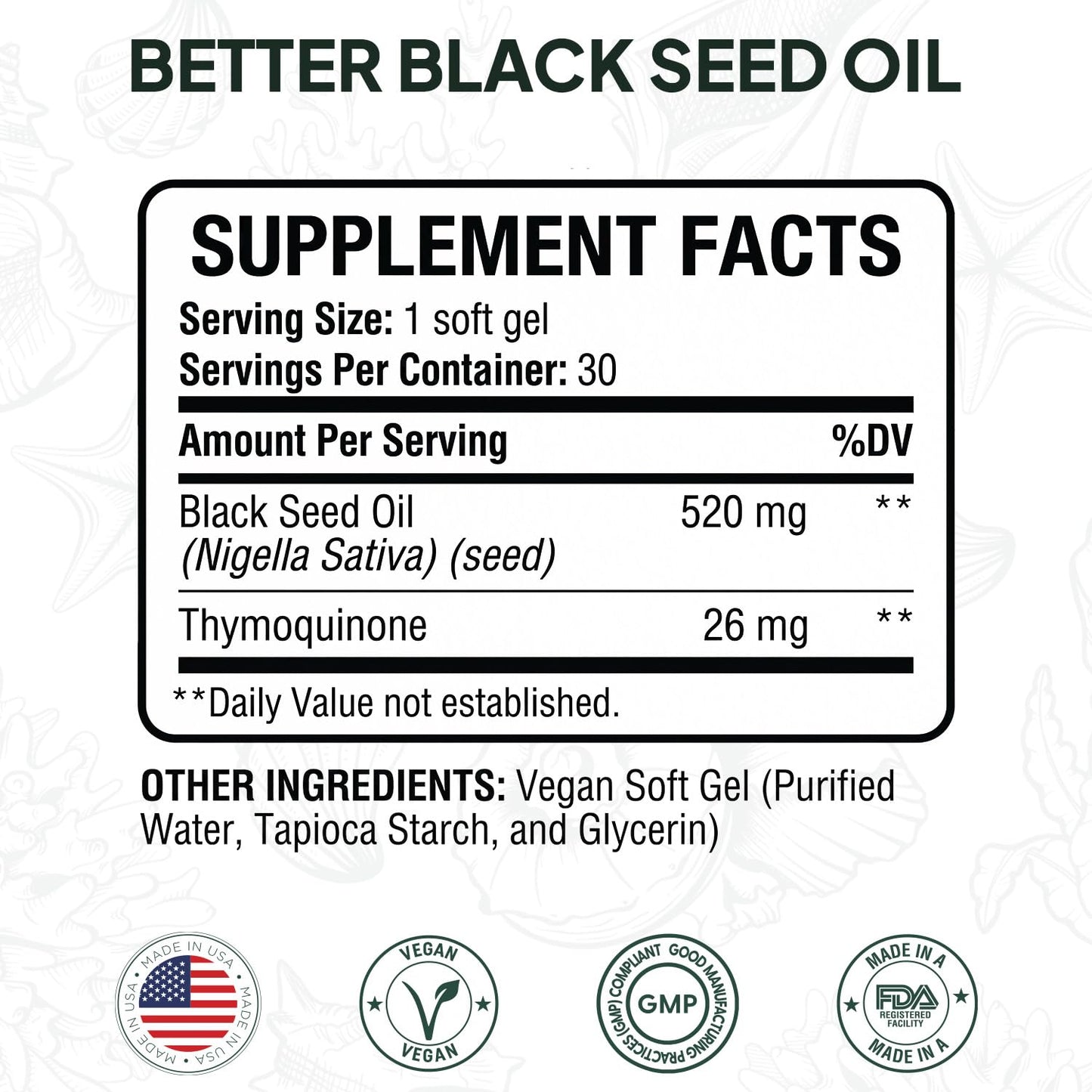 Ocean Cold-Pressed Black Seed Oil - 150ml Natural Health Supplement for Holistic Wellness