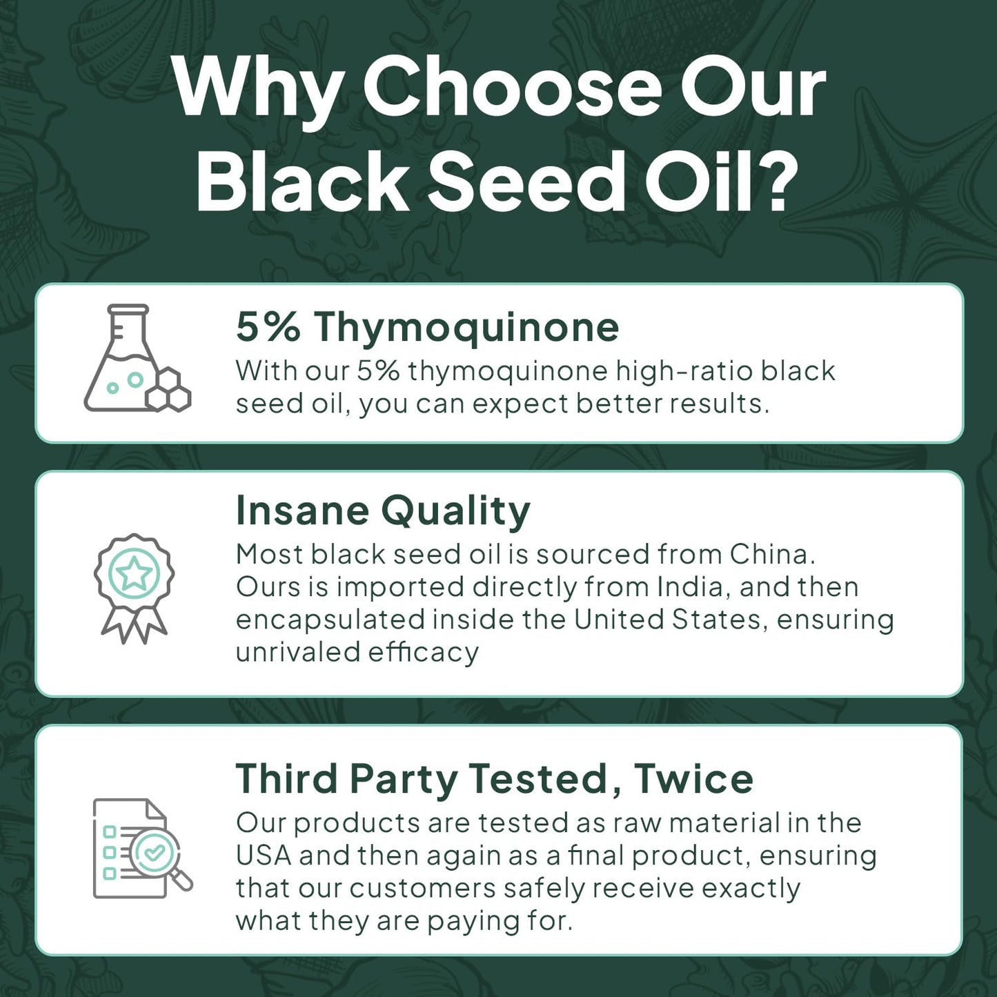 Ocean Black Seed Oil Supplement - 1000mg Çörek Otu Yağı Capsules, 60 Count (1+1 Free) - Natural Health Support