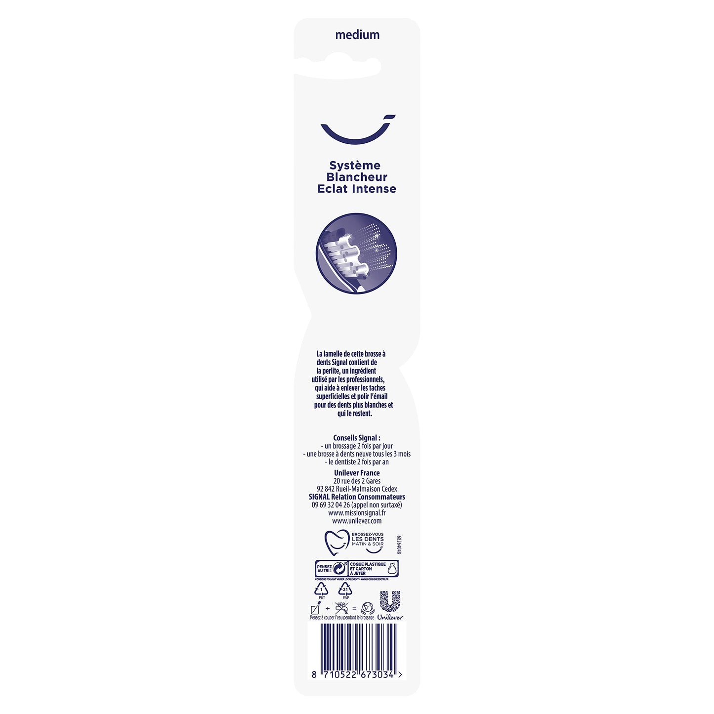 Signal White Now Toothbrush, 1+1 Free Medium Bristle Oral Hygiene for Whiter Teeth - Signal