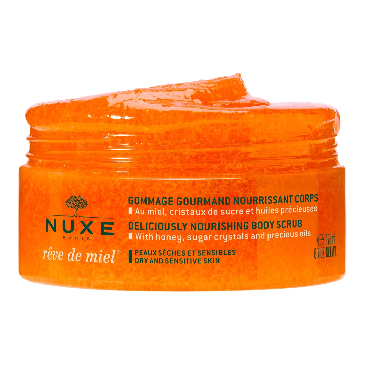 Nuxe Reve de Miel Deliciously Nourishing Body Scrub - Honey & Natural Oils, Paraben-Free, 5.92 fl oz