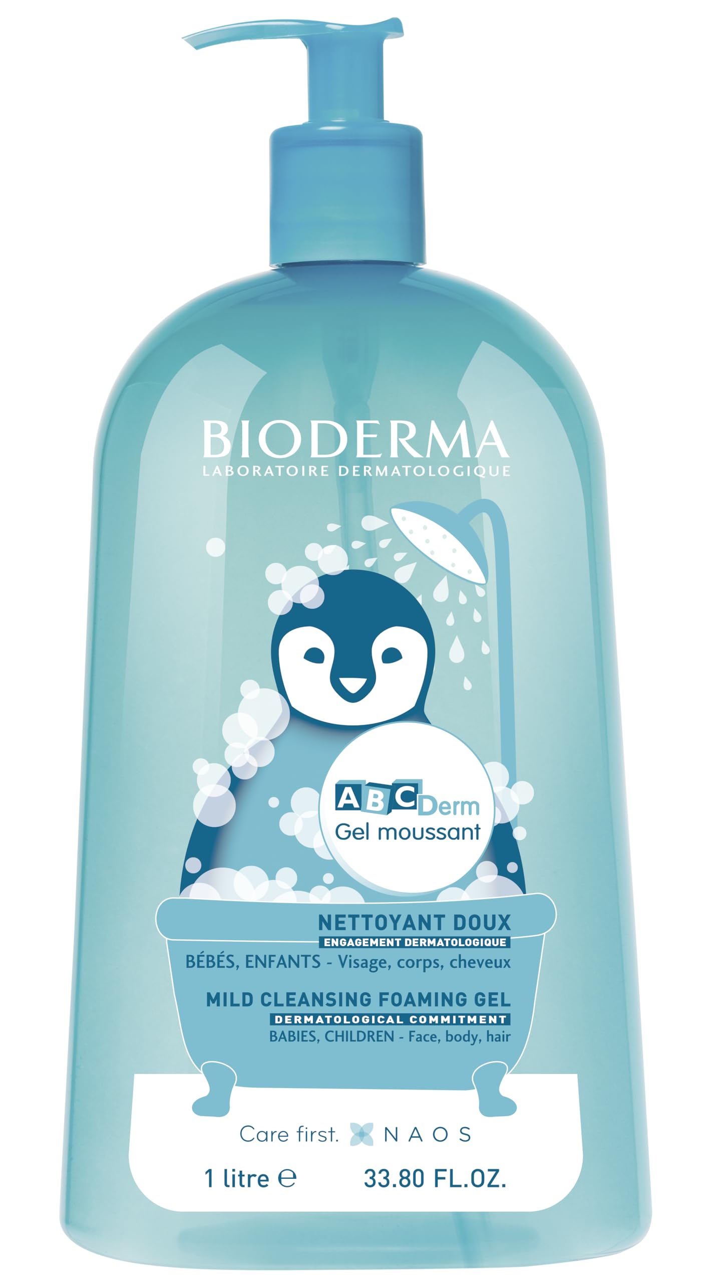 ABCDerm Baby Foaming Cleanser - Gentle, Hypoallergenic Skincare for Sensitive Skin, Paraben-Free, Dermatologically Tested - 6.76 fl oz
