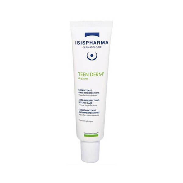 Isis Pharma Teen Derm A-Pure: Advanced Acne Treatment Cream for Oily Skin - Clear Blemishes, Minimize Pores & Control Oil with Salicylic Acid