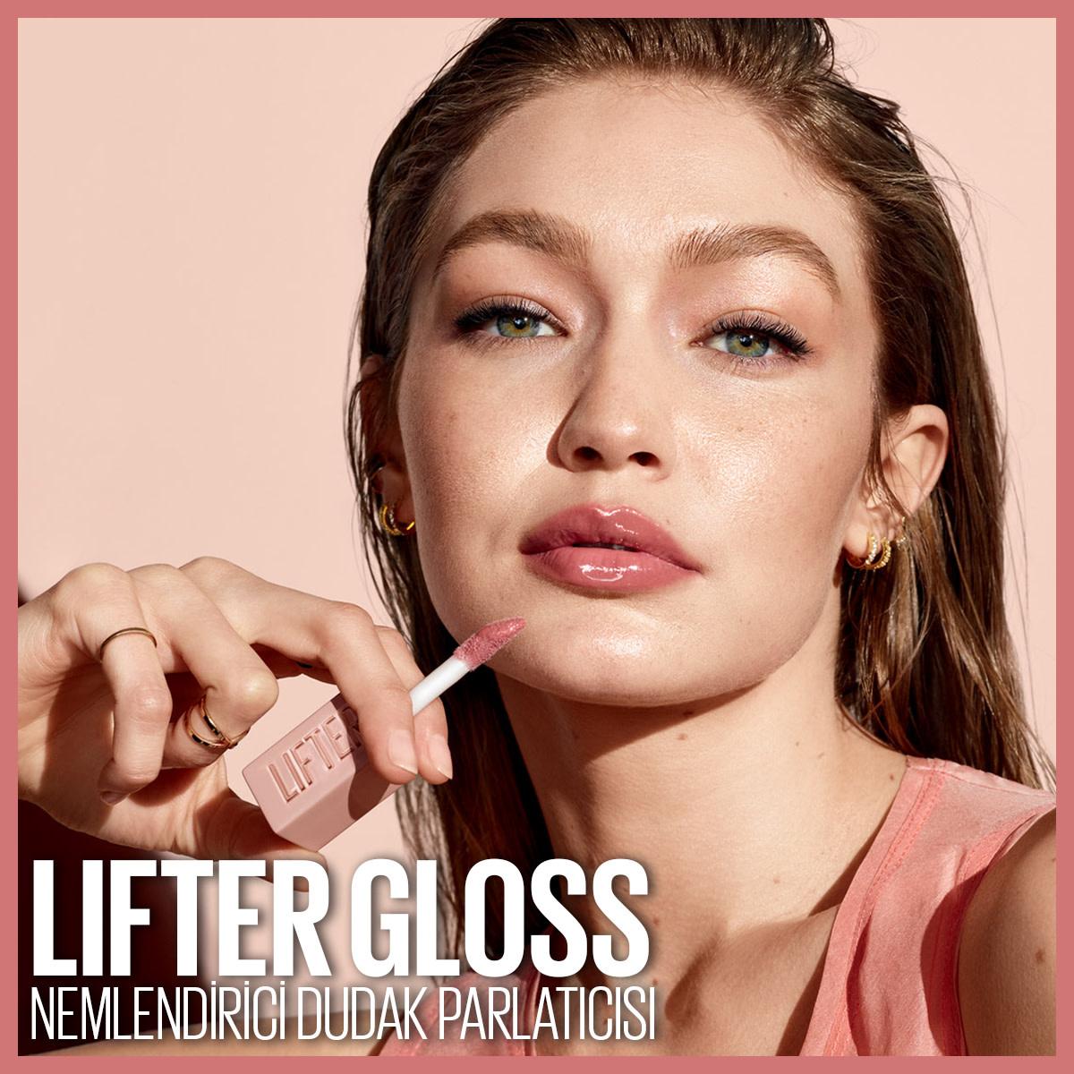 Maybelline New York Lifter Gloss - Hyaluronic Acid Lip Gloss for Fuller Lips, Moisturizing & Non-Sticky