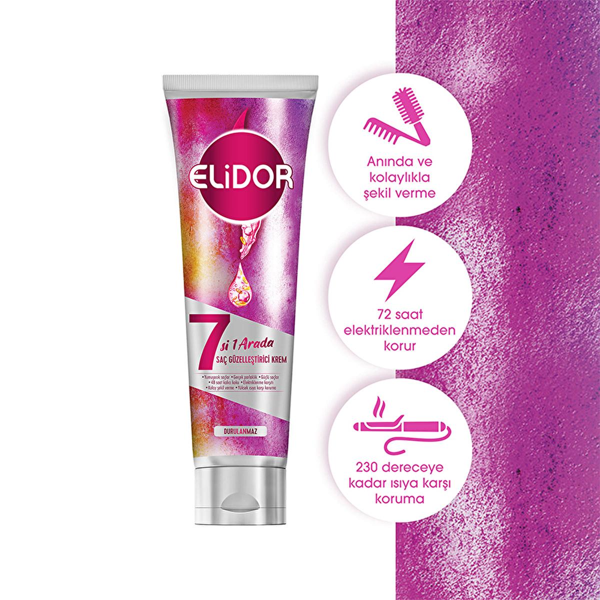 Elidor 7-in-1 Leave-in Hair Care Cream - Nourishing, Anti-Frizz, Heat Protectant