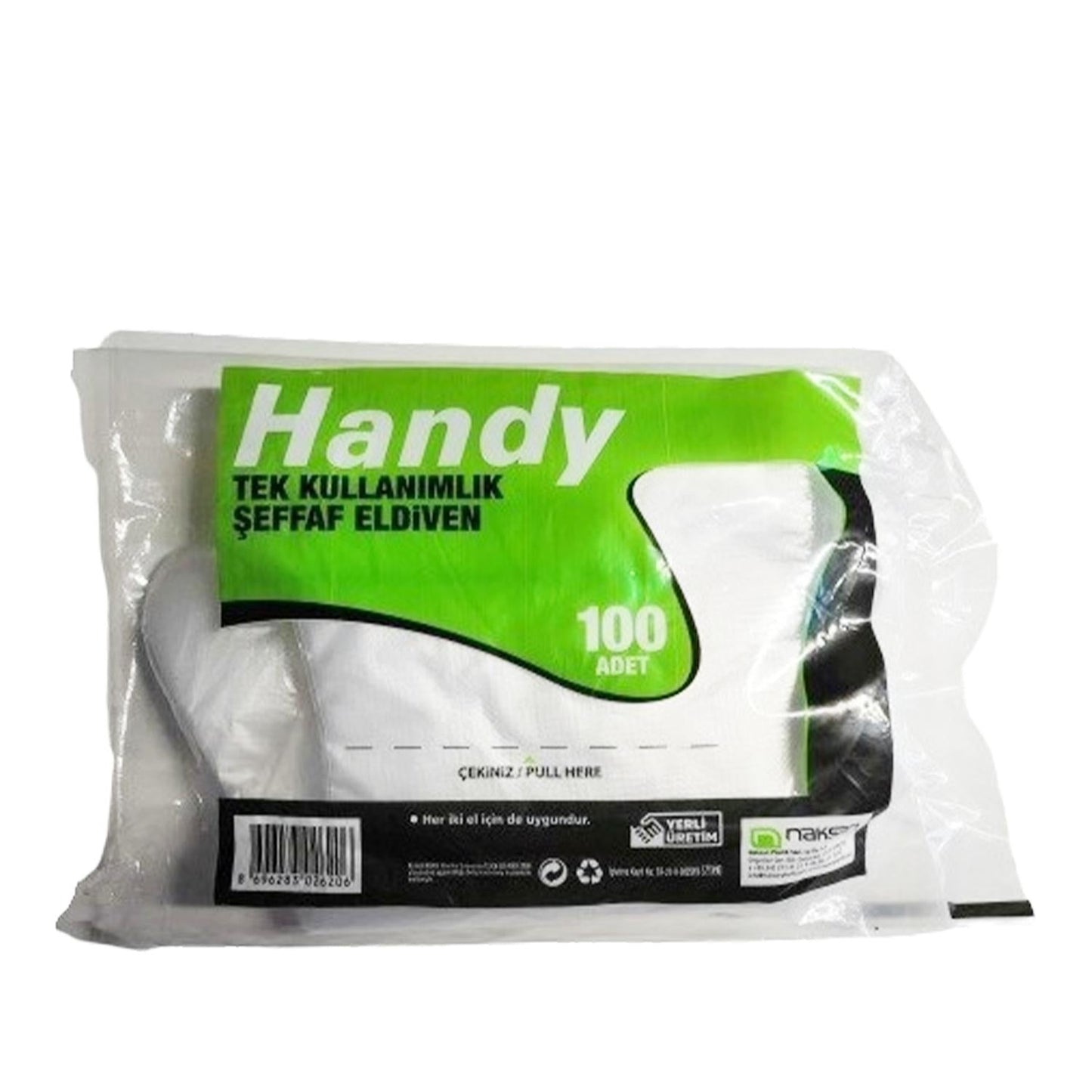 Handy - Disposable Service Gloves, Clear Food Gloves, Single-use Hand Protection - 100 Count