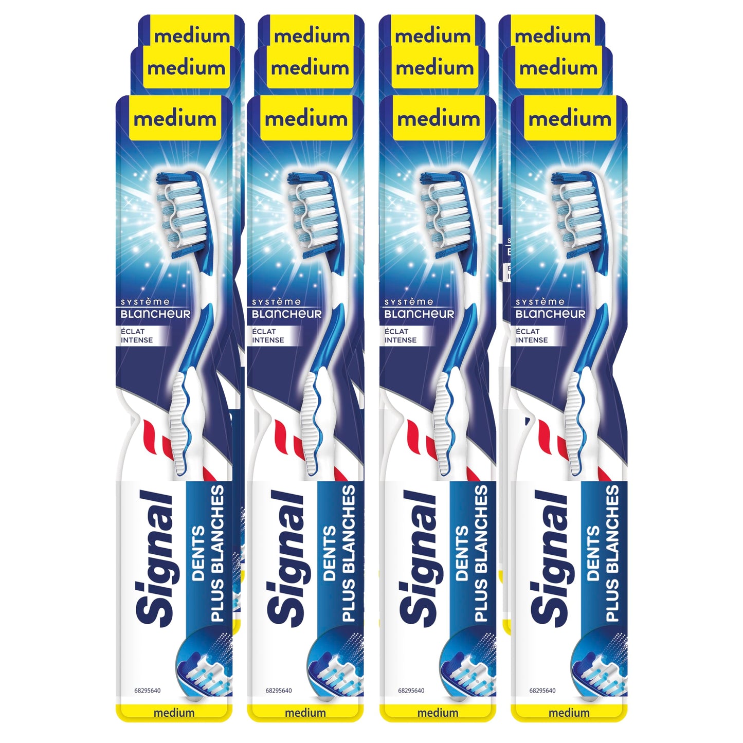 Signal White Now Toothbrush, 1+1 Free Medium Bristle Oral Hygiene for Whiter Teeth - Signal