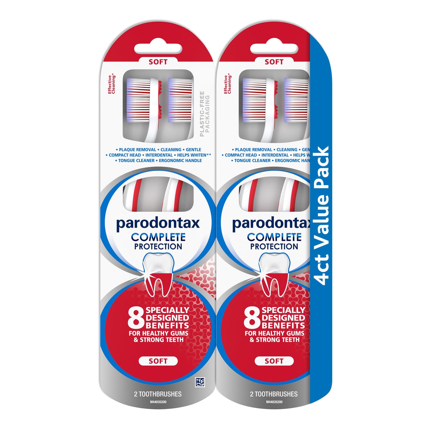 Parodontax Soft Toothbrush for Gum Care - Gentle on Gums & Teeth - 2 Pack
