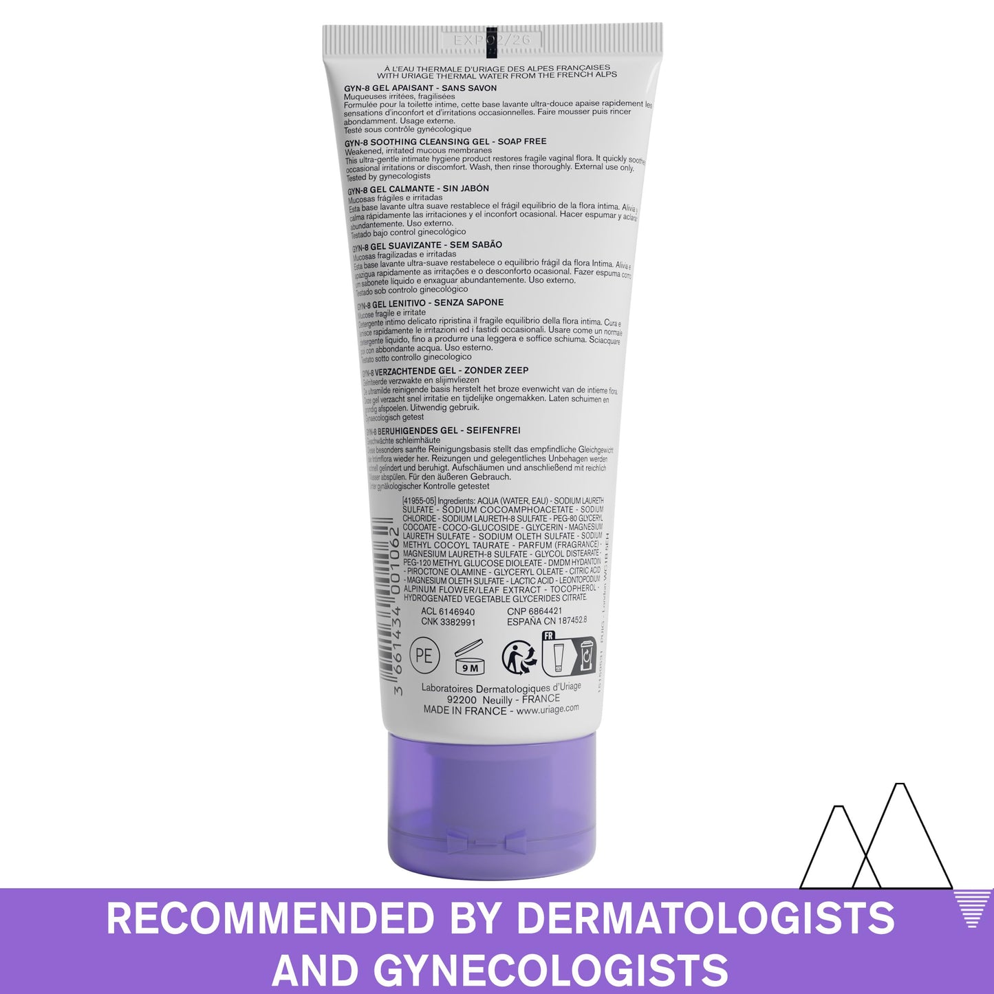 Uriage Gyn-8 Soothing Cleansing Gel Intimate Hygiene 3.4 Ounce