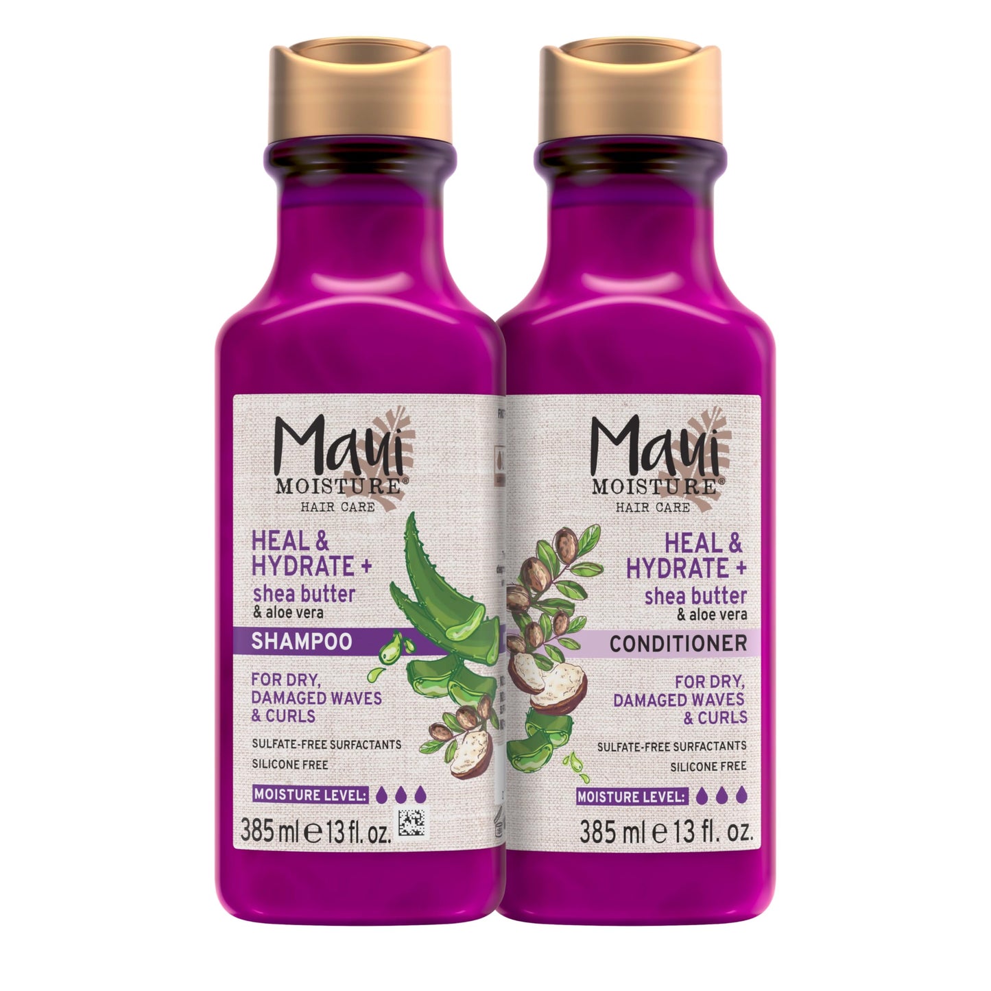 Maui Moisture Strength & Length Agave Conditioner 385ml - Nourishing Aloe Vera Hair Care for Damaged Hair