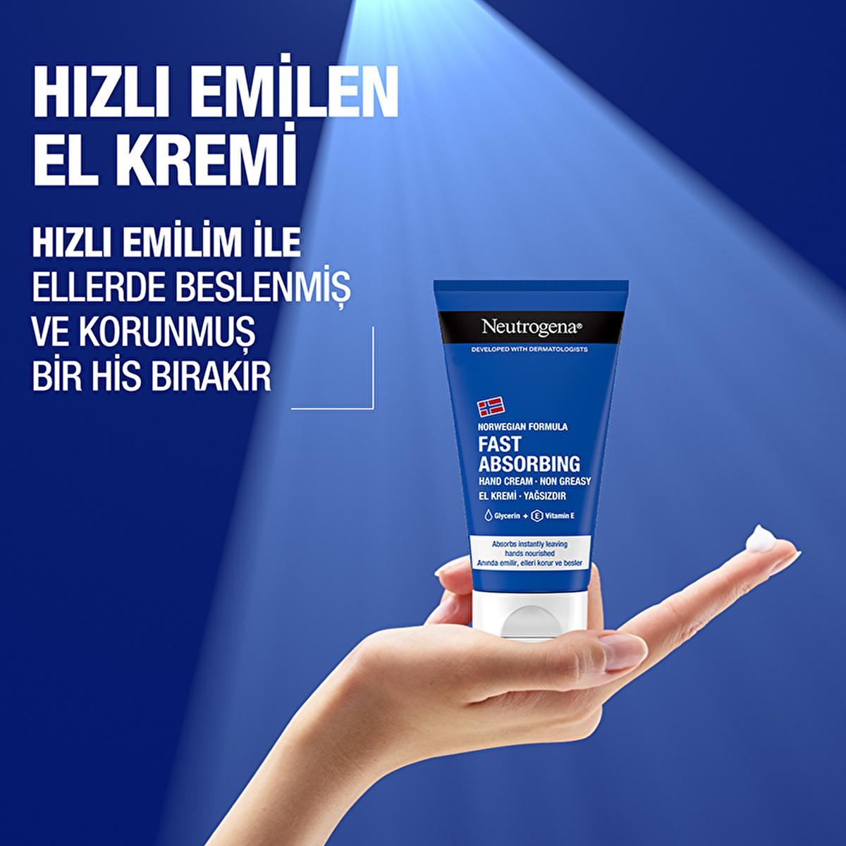 Neutrogena Norwegian Formula Quick Absorbing Hand Cream - Non-Greasy, Moisturizing Hand Moisturizer for Dry Hands
