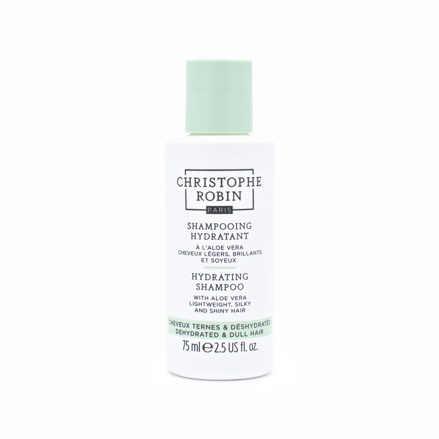 CHRISTOPHE ROBIN Hydrating Shampoo with Aloe Vera 2.5oz - New - M2G