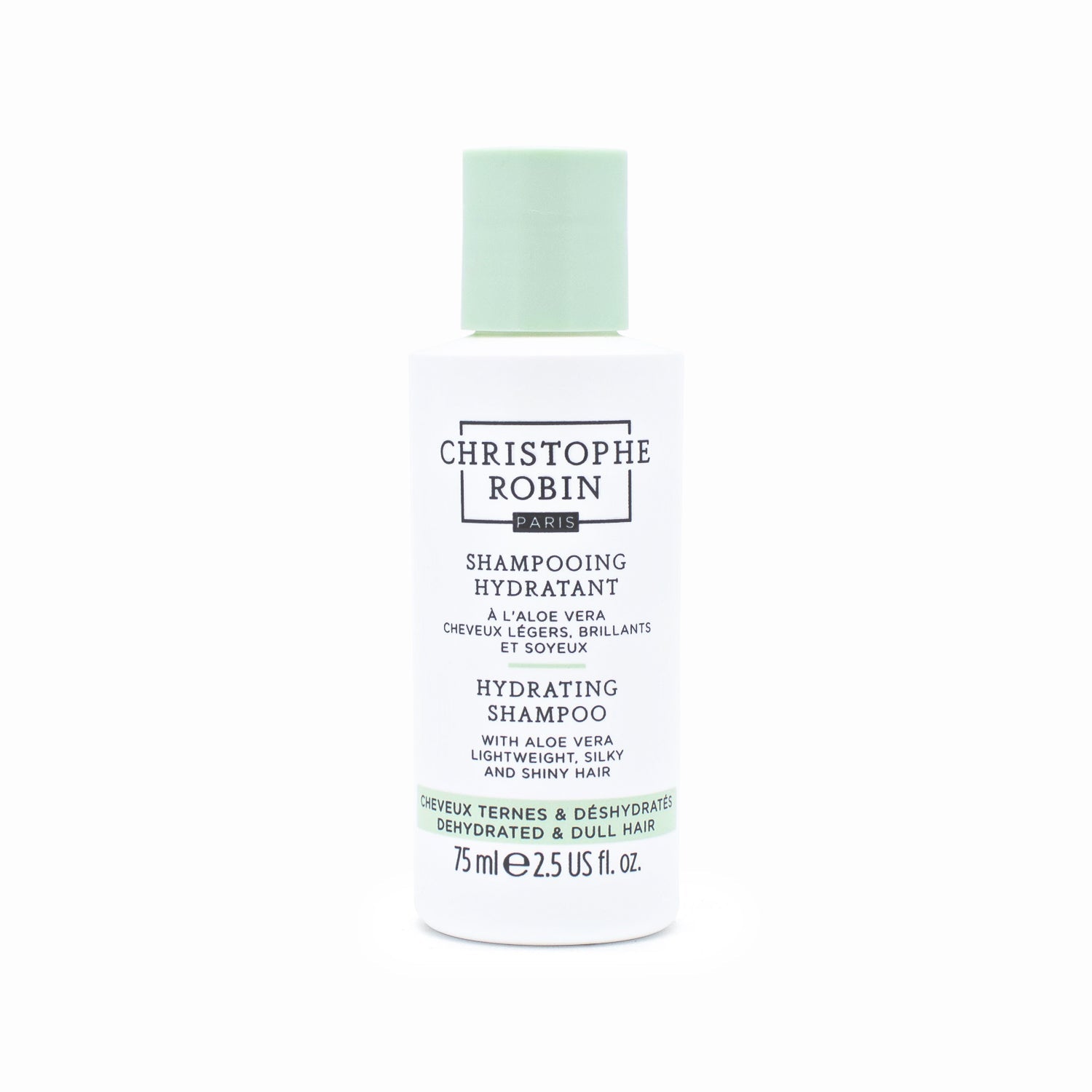 CHRISTOPHE ROBIN Hydrating Shampoo with Aloe Vera 2.5oz - New - M2G