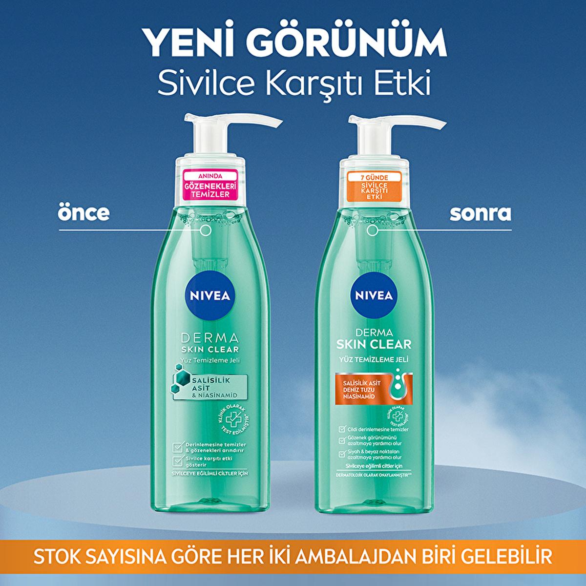 Nivea Derma Skin Clear Acne Face Wash: Deep Cleansing Salicylic Acid & Niacinamide Gel for Blemish & Pore Control, Oily & Acne-Prone Skin