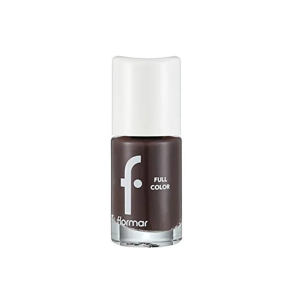 Flormar High Pigment Nail Enamel - Tropic Brown, Long Lasting Nail Color with Smooth Finish