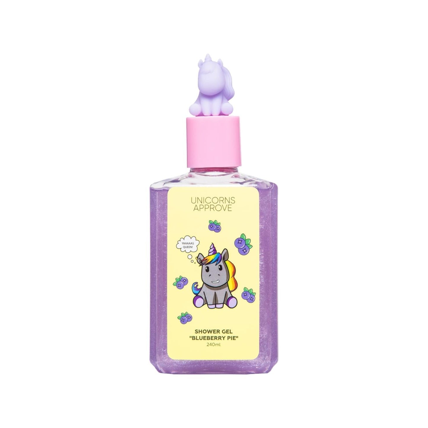 Soda Unicorn Blueberry Pie Scented Shower Gel - 240ml, Fragrant & Moisturizing
