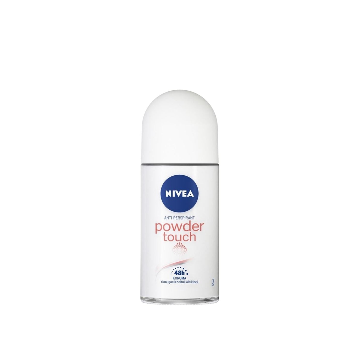 Nivea Powder Touch 48h Women's Roll-On Deodorant - Long-Lasting Odor Protection, Dry Finish, 1.69 fl oz