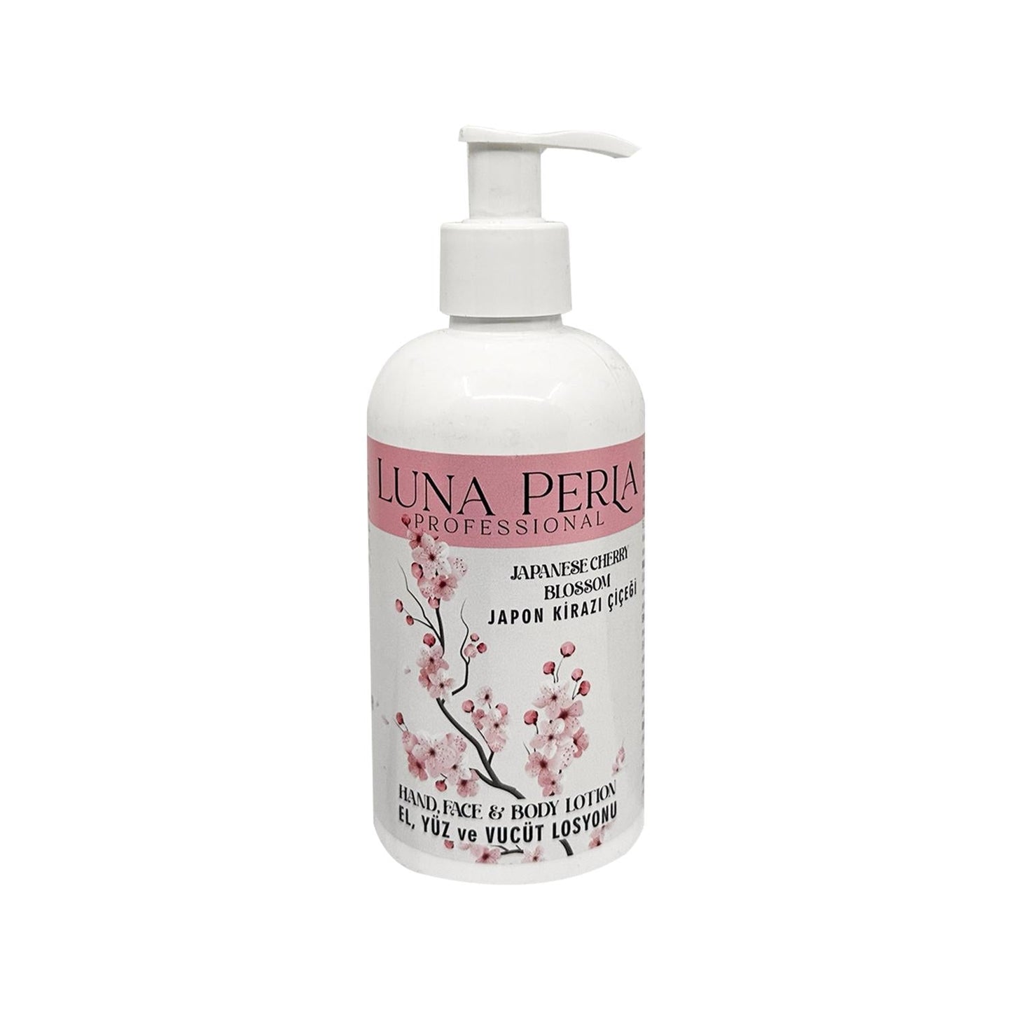 Luna Perla Professional Body Lotion - Japanese Cherry Blossom Scent, 250ml, Moisturizing & Hydrating for Hands, Face & Body