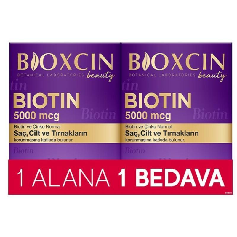 Bioxcin Biotin 5000 mcg - Hair, Skin & Nail Supplement | 60 Tablets | 2-Month Supply