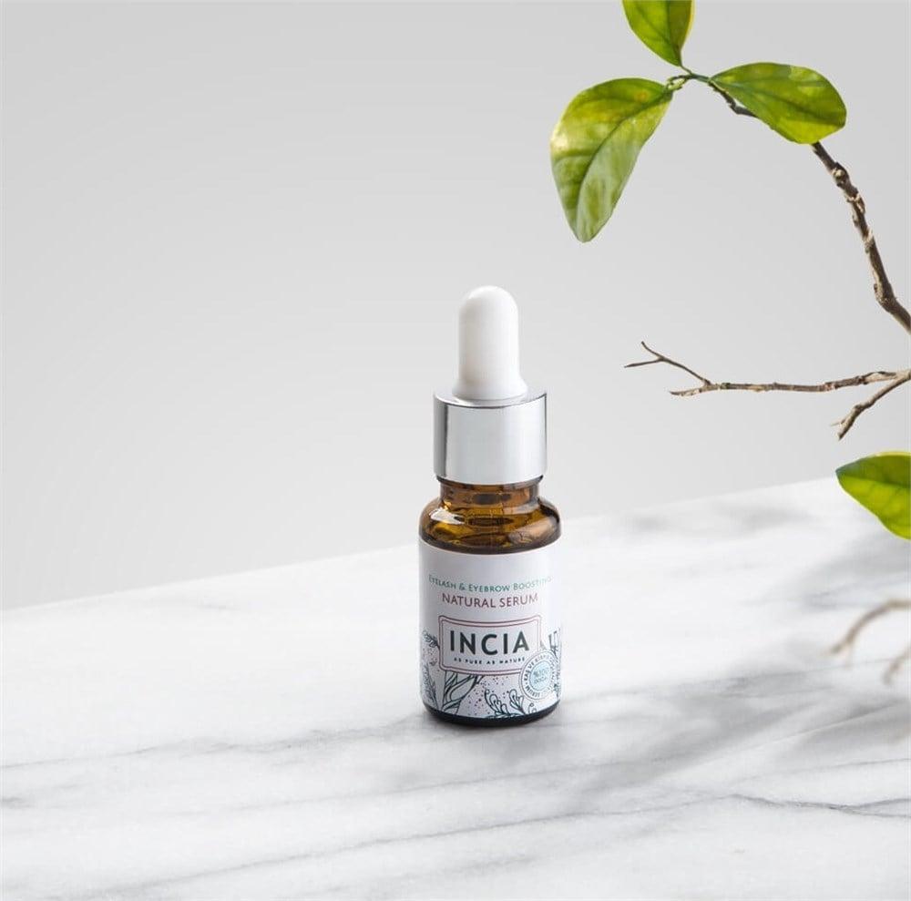 Incia Natural Eyebrow and Eyelash Serum - Strengthens & Promotes Growth, 0.34 fl oz
