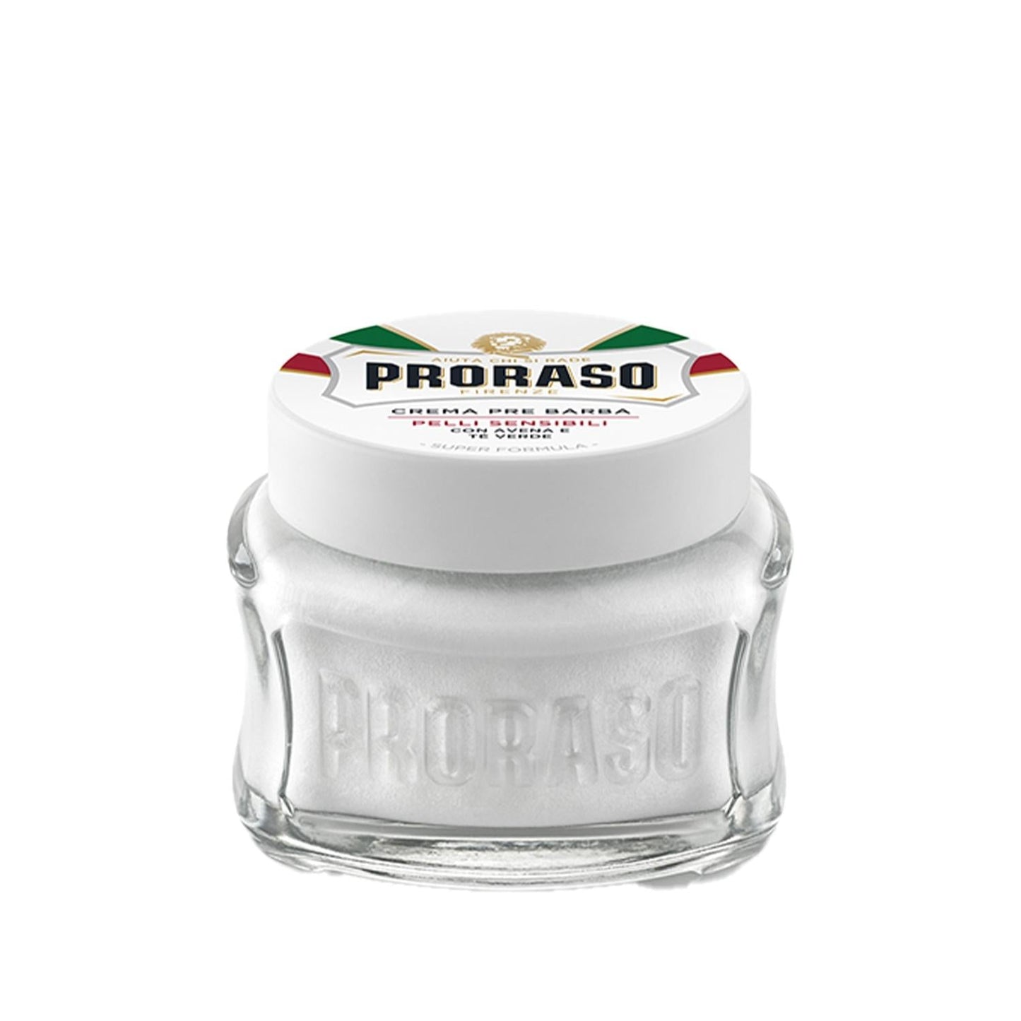 Proraso Pre-Shave Cream with Green Tea and Oat Extract - Soothes Sensitive Skin, Natural Ingredients, 3.38 fl oz
