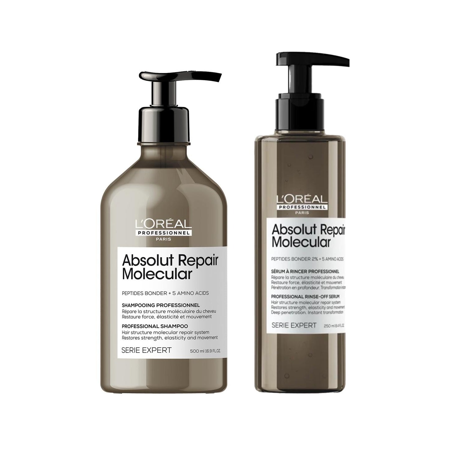 L'Oreal Professionnel Absolut Repair: Molecular Hair Repair Set - Strengthen & Restore Damaged Hair, Salon Quality Treatment at Home.