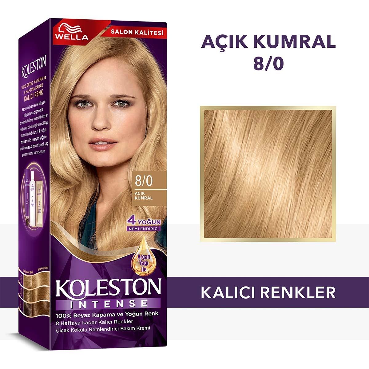 Wella Koleston Intense Hair Dye - Long-Lasting Color with Argan Oil, 100% Grey Coverage