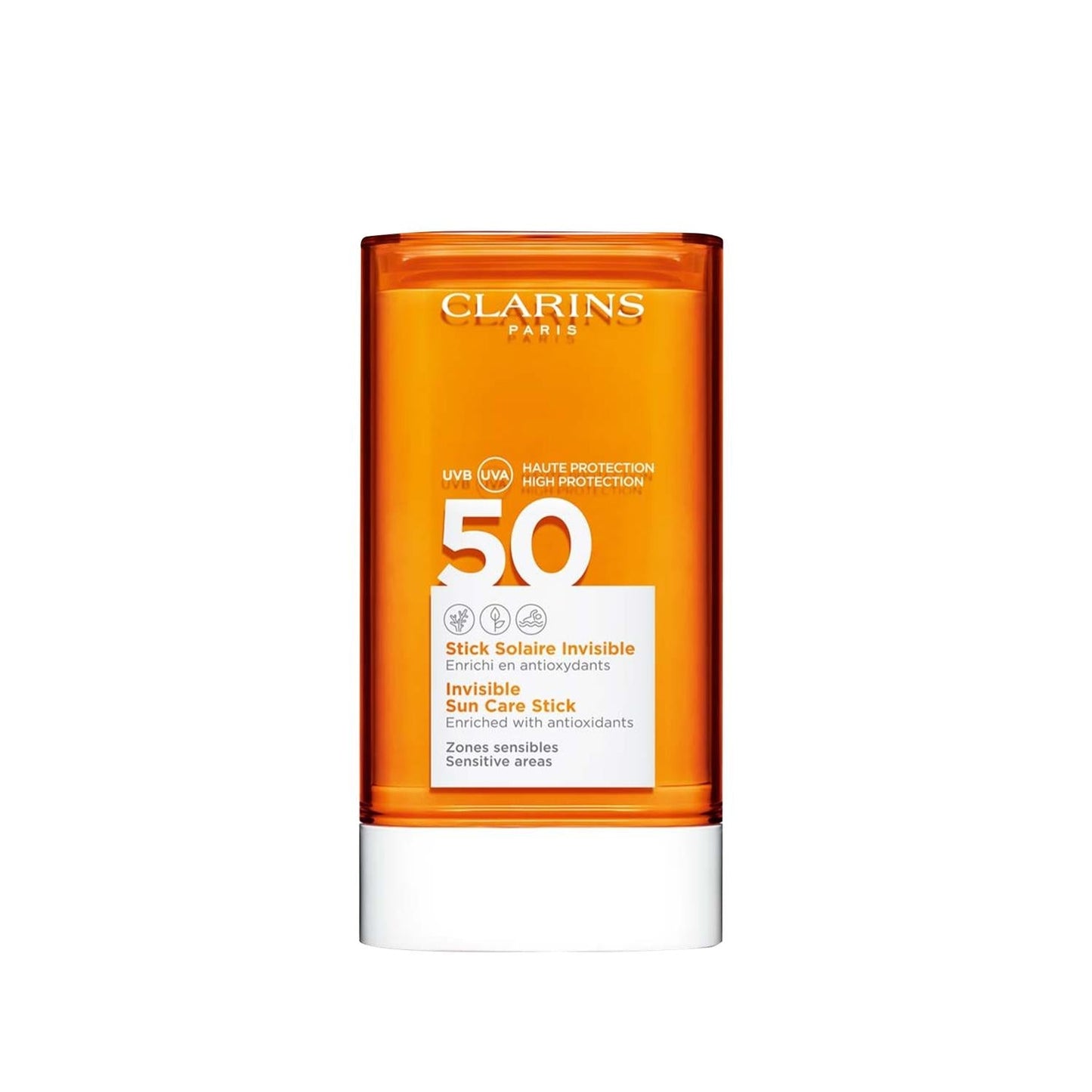 Clarins Invisible Sun Care SPF50 Sunscreen Stick - High Protection, Easy Application, Invisible Finish