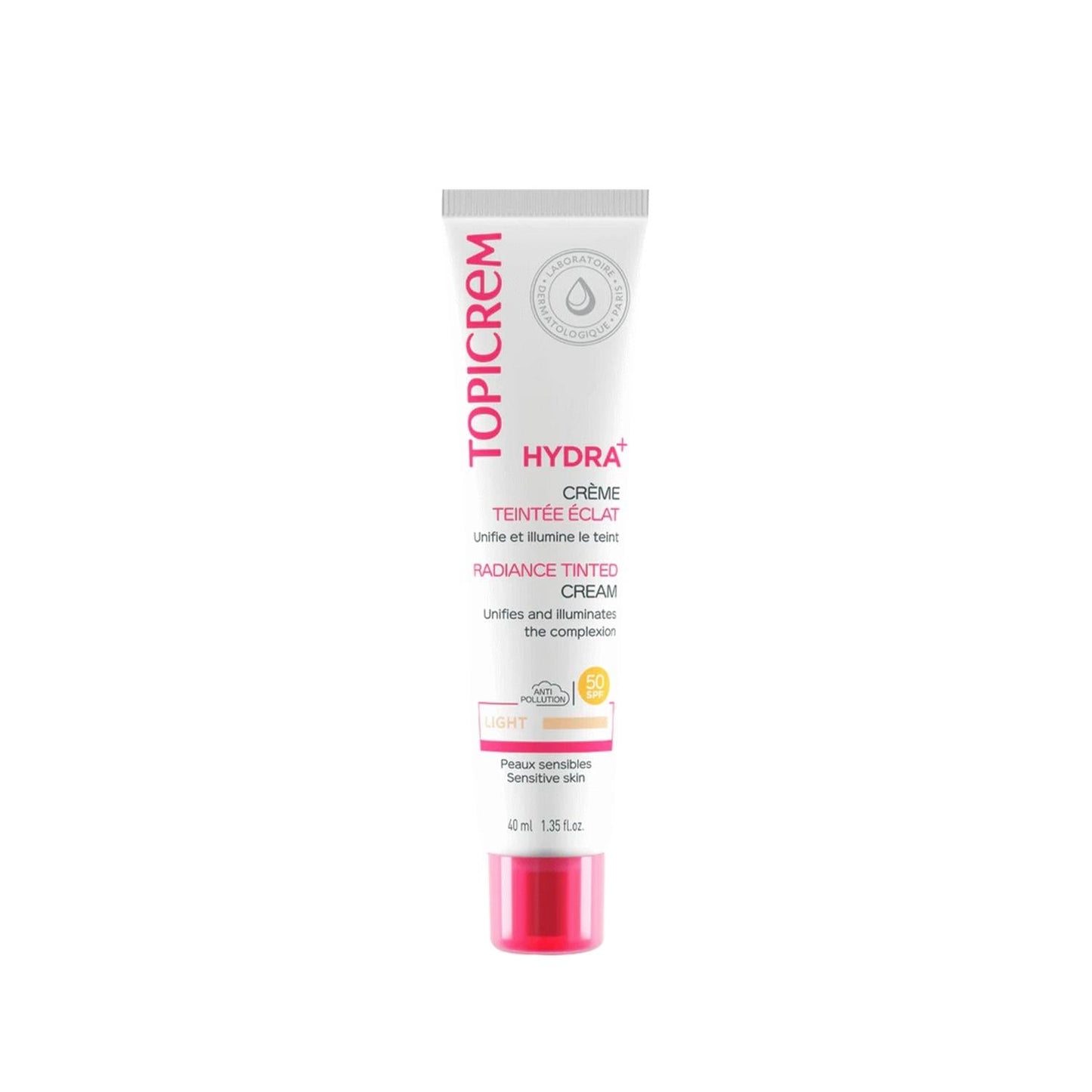 Topicrem Light Radiance Tinted SPF50 Sunscreen: Natural Coverage, Broad Spectrum Protection & Radiant Glow - 40ml