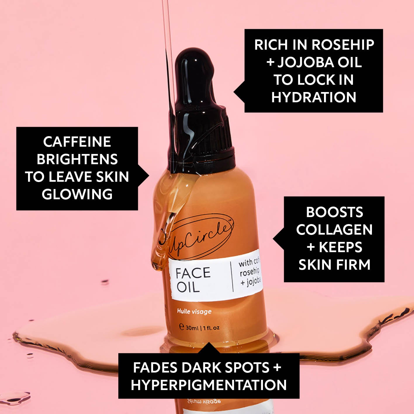 Organic Face Oil with Coffee Extact - Travel Size - M2G