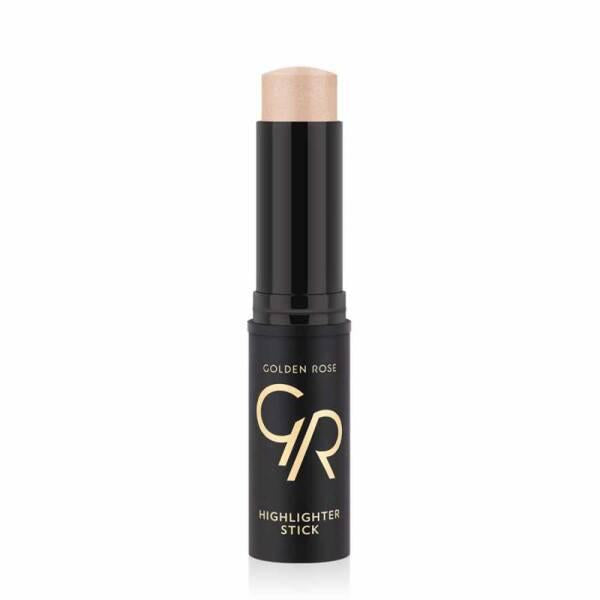Golden Rose Highlighter Stick 01 Bright Gold - Makeup Highlighter for Cheekbones and Face