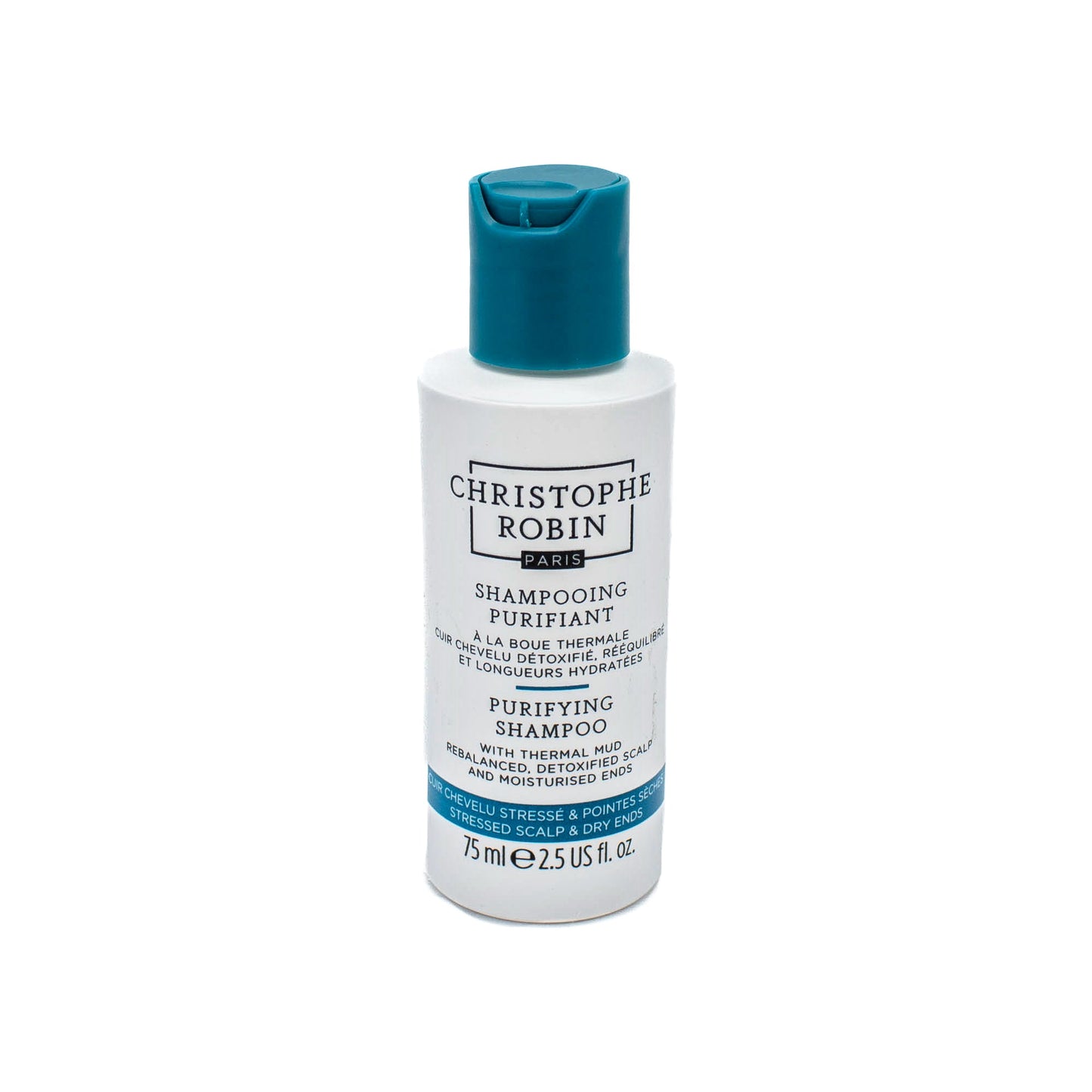 CHRISTOPHE ROBIN Purifying Shampoo with Thermal Mud 2.5oz - New - M2G