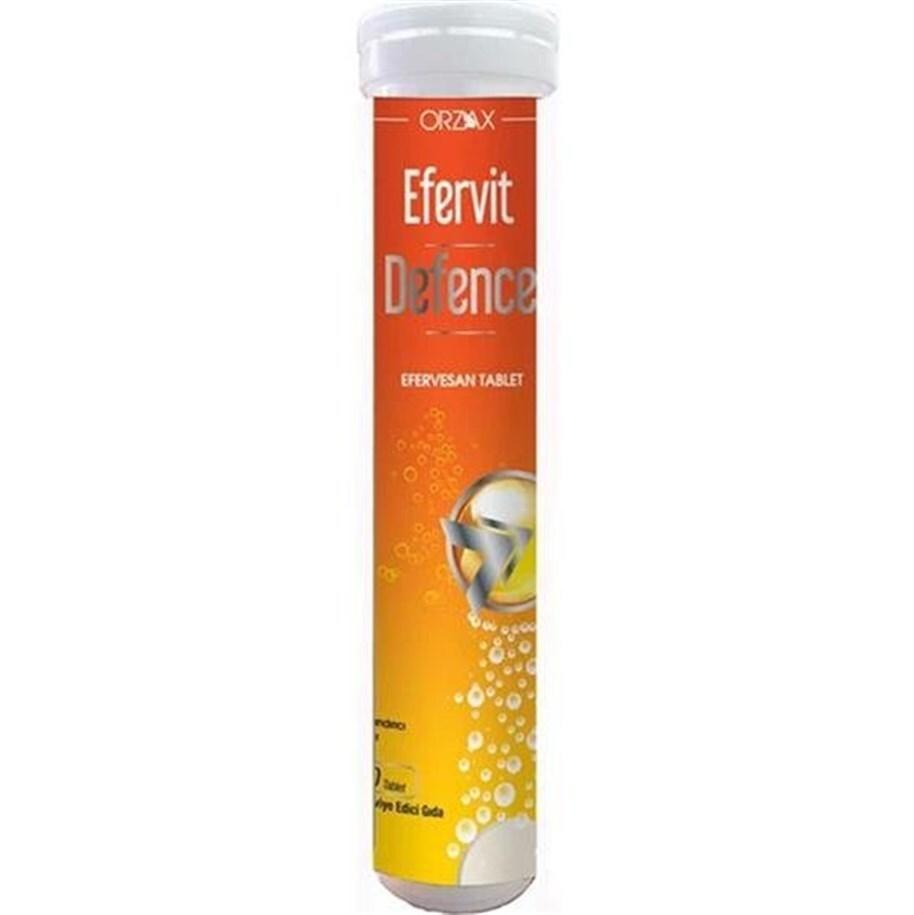 Efervit Defence C Vitamin C, Zinc, and Vitamin D3 Supplement - 20 Effervescent Tablets for Immune Support and Overall Health