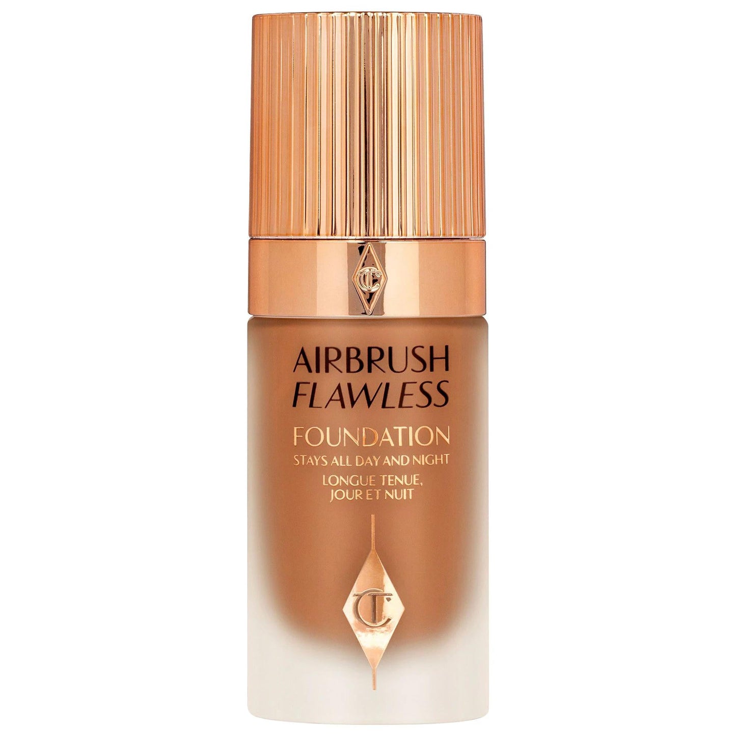 Charlotte Tilbury Airbrush Flawless Longwear Foundation: Full Coverage, Matte Finish, Wrinkle Reducing, Vegan & Cruelty-Free Foundation