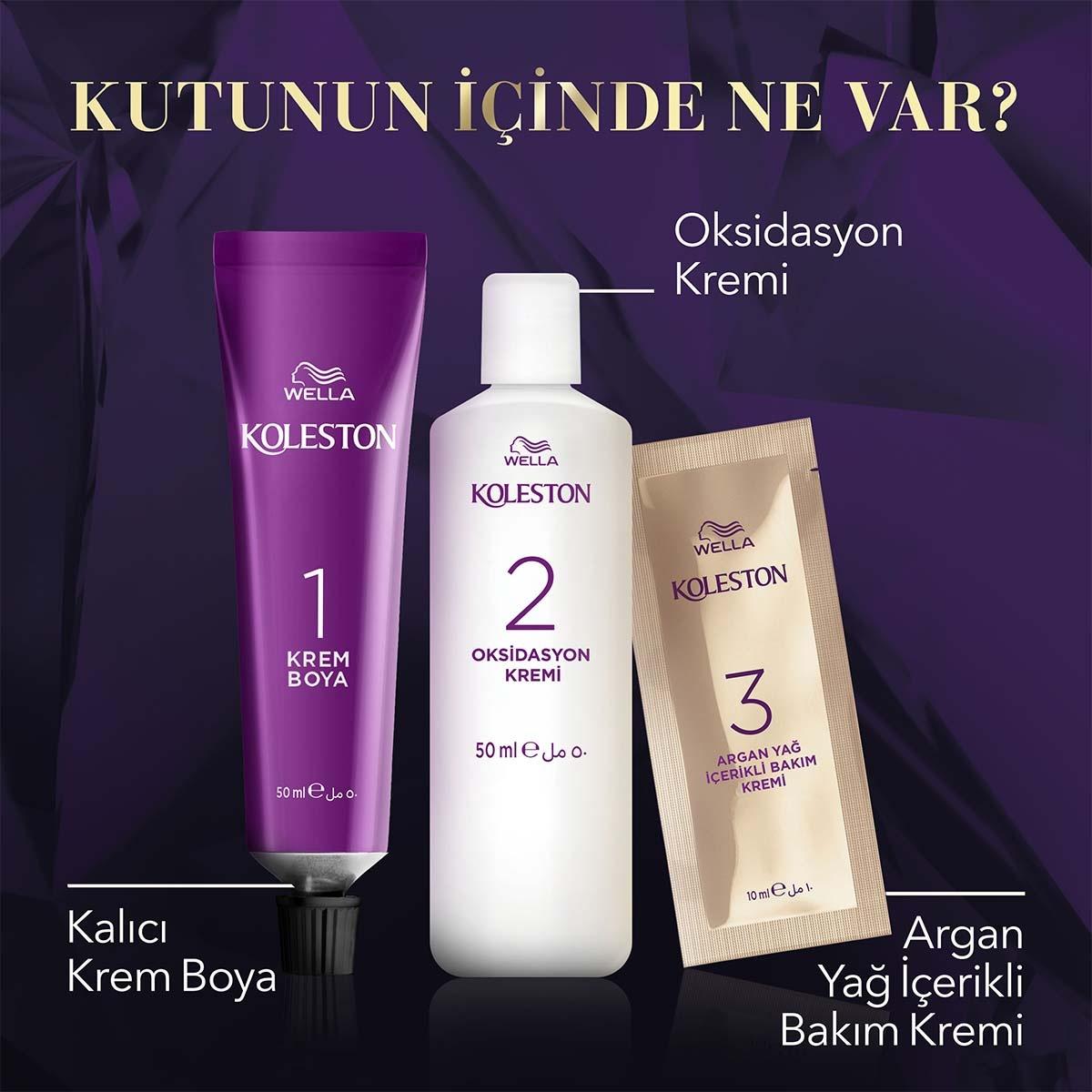 Wella Koleston Intense Permanent Hair Color Dye with Argan Oil - 100% Grey Coverage, Long-Lasting Hair Color